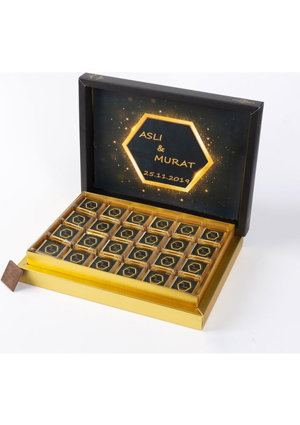 İsme Özel Sargılı Madlen Söz Çikolatası 48'lili