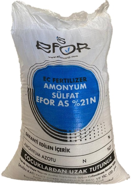 Gübre Amonyüm Sulfat %21 N As Ec Fertılızer Bahçe Çiçek Ağaç Bitki Besini Yeşillendirici Geliştirici Azotlu Kükürtlü Üst Çim Şeker Gübresi 50 Kg