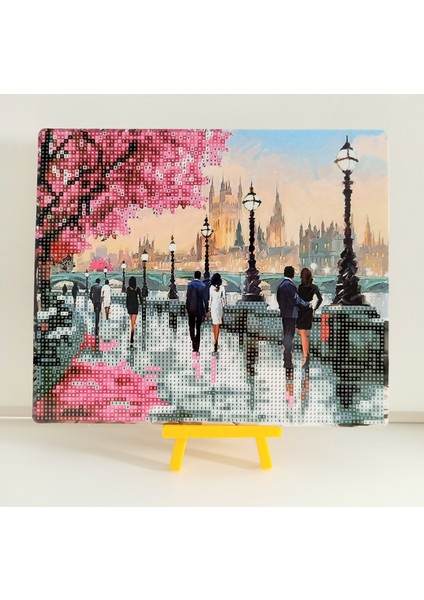 Boncuklu Taşlı Mozaik Elmas Goblen Pano Tablo Resim Puzzle Çocuklar Için 21 x 25 cm