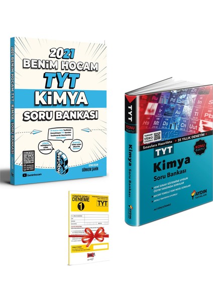 TYT Kimya Soru Bankası ve Aydın TYT Kimya Konu Özetli Soru Bankası Seti + Deneme