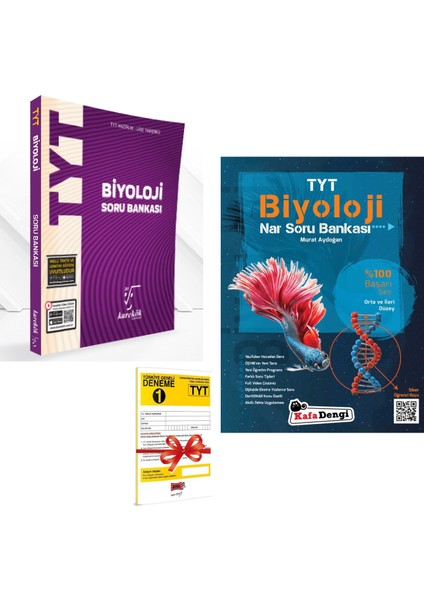 TYT Biyoloji Soru Bankası ve Kafadengi TYT Biyoloji Soru Bankası Seti + Deneme