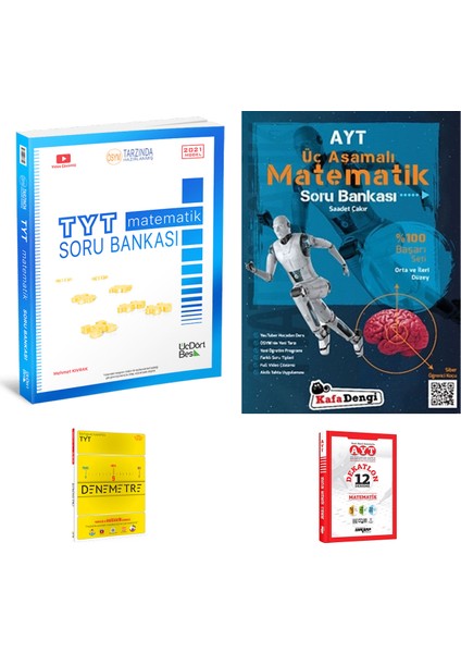 TYT Matematik ve Kafa Dengi AYT Orta ve Ileri Düzey Soru Bankası + Deneme