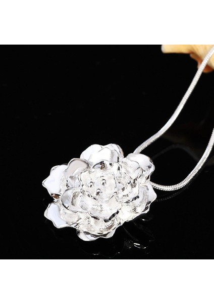 Retro Çiçek Kolye Gümüş Kaplama Charms Yeni Moda Yüksek Kalite Takı
