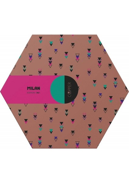 Copper Edition Box Altıgen Pembe Kutu Bakır Seti