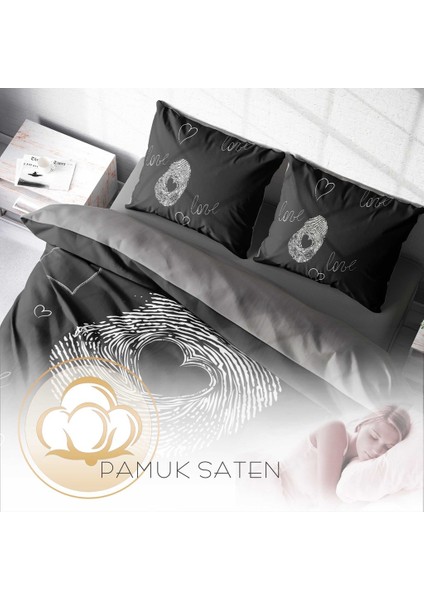 Sign 3D Pamuk Saten Çift Kişilik Nevresim Takımı