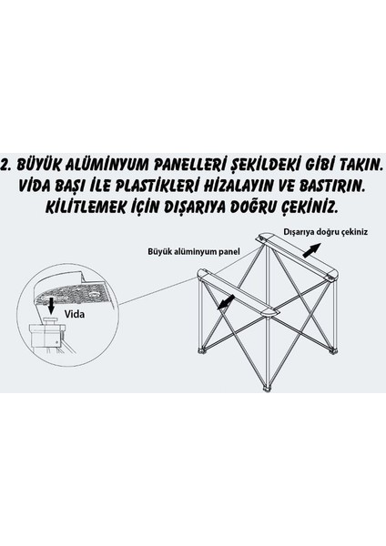 Campout Alüminyum Kamp Masası Küçük