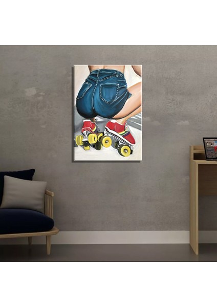 Patenli Kız Modern Sanat Yağlı Boya Reprodüksiyon Kanvas Tablo TBL1611 (35X50 Cm) fiyatları