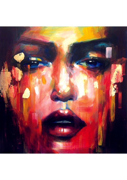 Emilim Modern Sanat Kadın Portre Yağlı Boya Reprodüksiyon Kanvas Tablo TBL1649 (40X40 Cm) modelleri