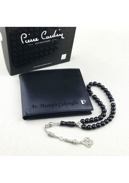 Isme Özel Pierre Cardin Deri Erkek Cüzdan + Tesbih Hediyeli