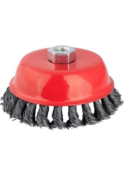 Burgulu Çanak Tel Fırça 100MM