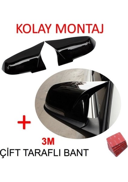 Bmw 3 Seri E 93 Lci Batman Ayna Kapağı 2010-2012 Parlak Siyah modelleri