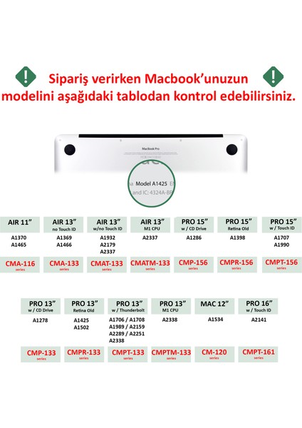 Apple 13" Macbook Pro A2338 M1 Bej Mermer Kılıf Koruyucu Kapak CMPTM-133KM