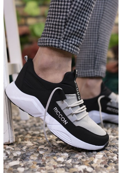 Siyah Buz Kadın-Erkek Sneaker Anatomik İç Taban ve Kaymayan Taban 0012072