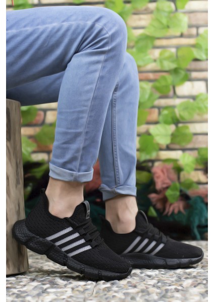 Siyah Siyah Kadın-Erkek Sneaker 0012370