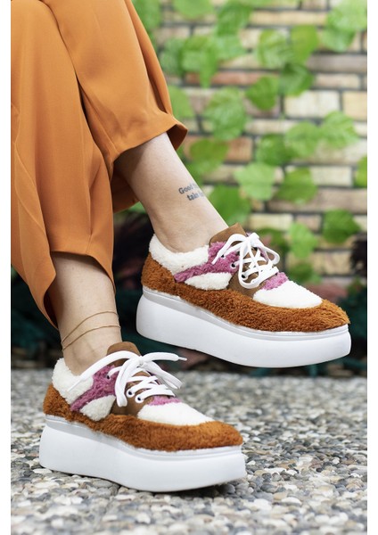 Tarçın Kadın Tüylü Sneaker 0012106