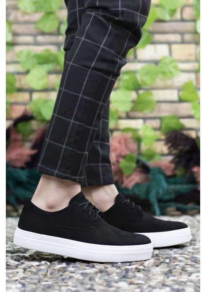 Siyah Beyaz Süet Erkek Sneaker 0012365 fiyatları