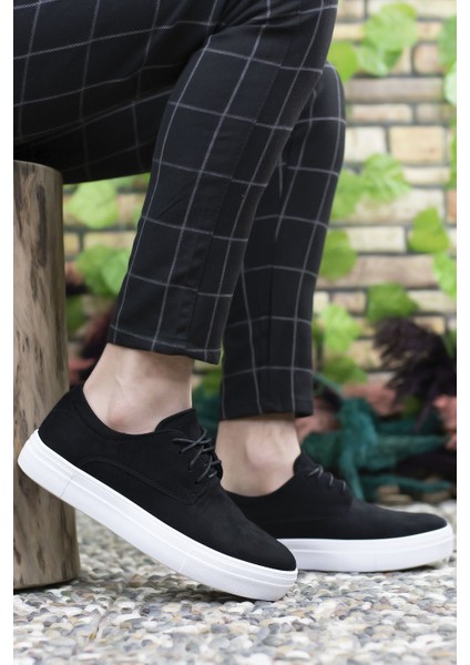Siyah Beyaz Süet Erkek Sneaker 0012365 fırsatları