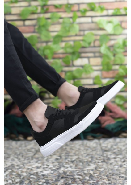 Siyah Beyaz Erkek Sneaker 0012447