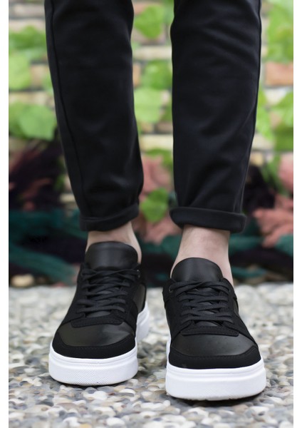 Siyah Beyaz Erkek Sneaker 0012447 fırsatları