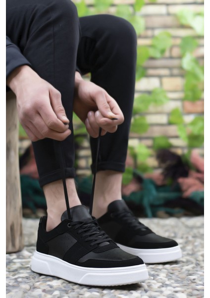Siyah Beyaz Erkek Sneaker 0012447 indirimleri