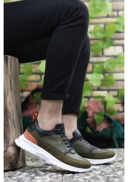 Haki Turuncu Erkek Sneaker 0012420