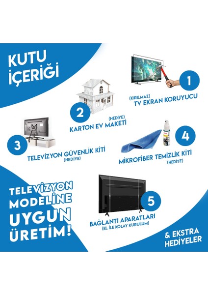 3mm LG 49UH600V Tv Ekran Koruyucu / Tv Koruma Paketi