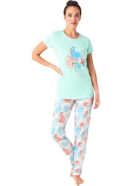 Pamuk Kısa Kol Bayan Pijama Takım