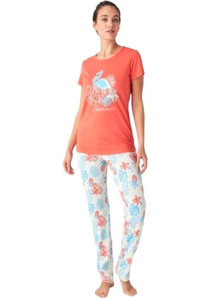 Pamuk Kısa Kol Bayan Pijama Takım