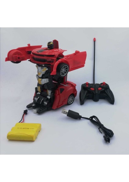 Lrs Store Uzaktan Kumandalı Robota Dönüşen Araba Şarjlı Transformers Tarzı 23 cm