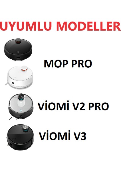Robot Yedek Xiaomi Robot Vacuum Mop Pro Robot Uyumlu 4 Adet Hepa Filtre