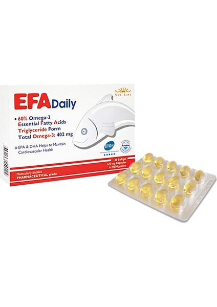 Efa Daily 30 Kapsül Balık Yağı