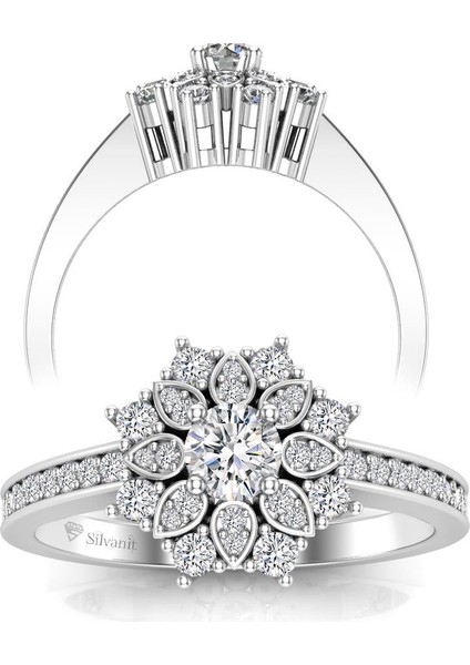 0,40 Karat Pırlantalı Tasarım Star Yüzük