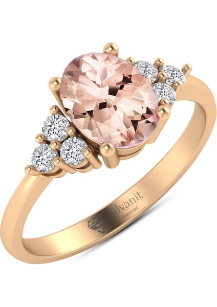 Pırlanta Morganite Oval Pırlanta Yüzük fiyatları