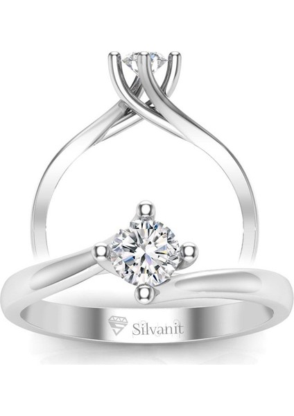 0.40 Karat G Renk Uluslararası Sertifikalı Pırlanta Tektaş Yüzük