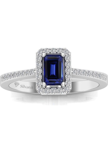 0,55 Karat Pırlantalı Safir Yüzük modelleri