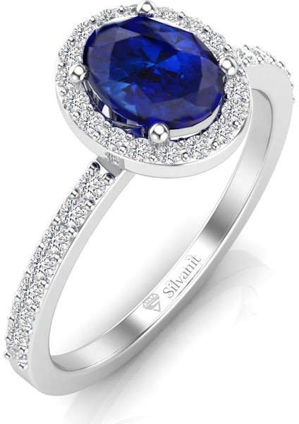 1.50 Karat Pırlantalı Safir Yüzük fiyatları