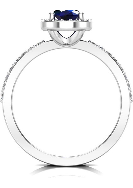 1.50 Karat Pırlantalı Safir Yüzük fırsatları