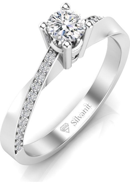 0,40 Karat F Renk Uluslararası Sertifikalı Pırlanta Tektaş Yüzük fiyatları