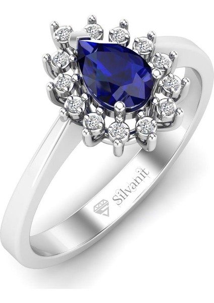 0,50 Karat Pırlantalı Safir Yüzük fiyatları