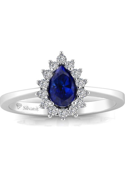 0,60 Karat Pırlantalı Safir Yüzük modelleri