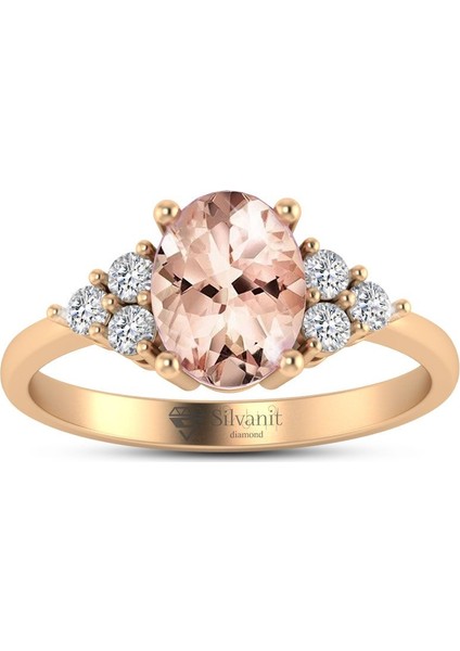 Morganite Oval Pırlanta Yüzük modelleri