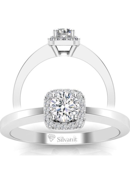 0,45 Karat G Renk Uluslararası Sertifikalı Pırlanta Tektaş Yüzük