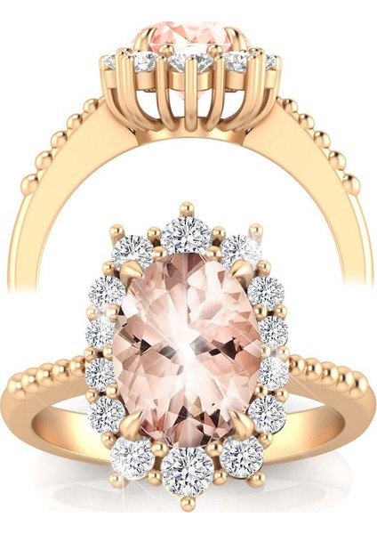 Morganite Pırlanta Yüzük