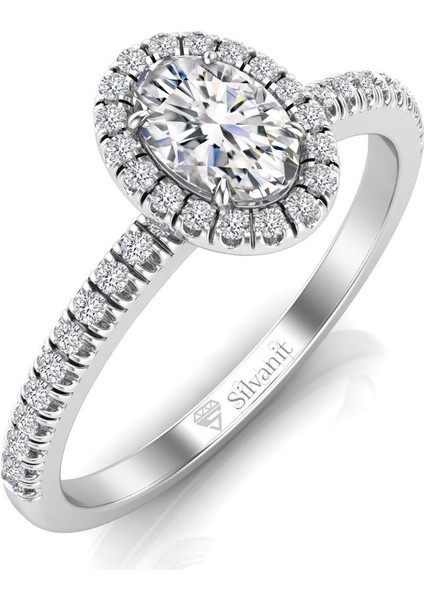 0,50 Karat F Renk Uluslararası Sertifikalı Pırlanta Oval Yüzük fiyatları