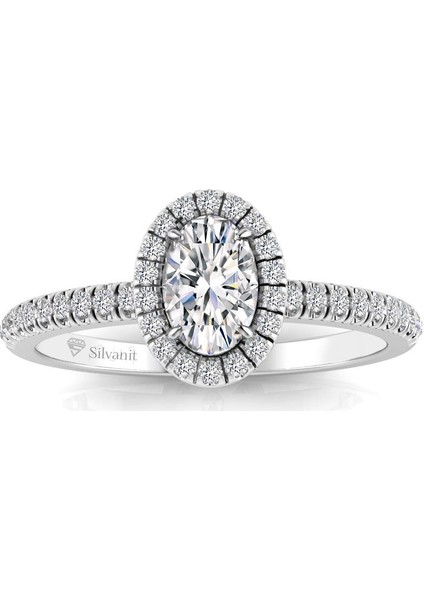 0,50 Karat F Renk Uluslararası Sertifikalı Pırlanta Oval Yüzük modelleri