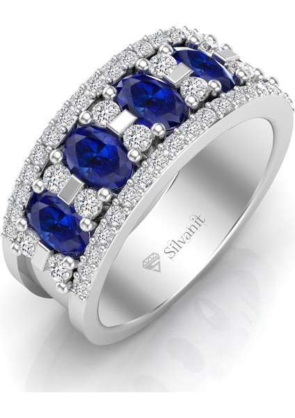 1,60 Karat Pırlantalı Safir Yüzük fiyatları
