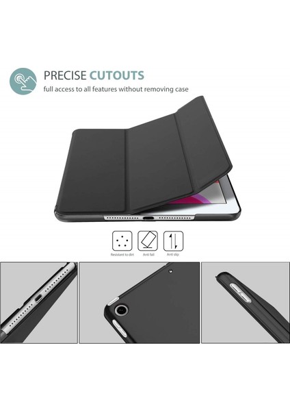 Crescent Apple iPad 8.nesil 10.2" Stiffback Smart Case Tablet Kılıfı (A2428/A2429/A2430) Pembe