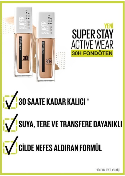 Superstay Active Wear Fondöten- 02 Naked Ivory