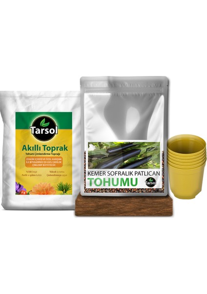 Patlıcan Tohumu 30'lu Toprak ve Saksı Seti