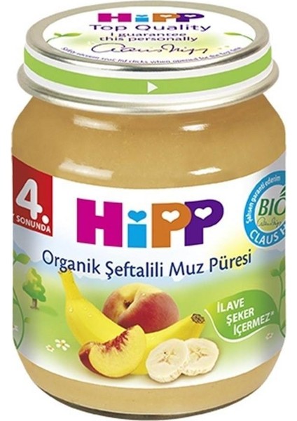 Hıpp Organık Seftalılı Muz Puresı 125 gr
